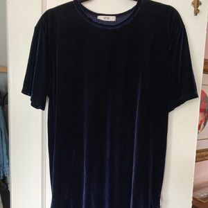 EPTM blue velvet t shirt